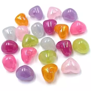 Креативные ювелирные изделия, акриловые бусины с одним глазом, персиковое сердце, пентаграмма, серьги для подвесного браслета, ожерелья, 10 шт., свободные бусины желеобразного цвета, бусины Heart фиолетовый