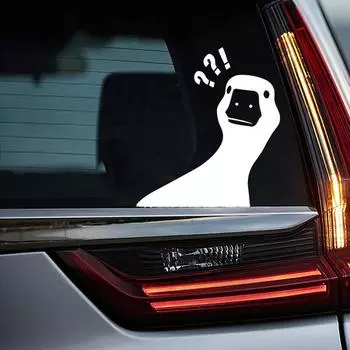 Креативные водонепроницаемые прочные ПВХ персонализированные светоотражающие наклейки в виде животных и гусей для автомобиля, грузовика, очаровательные наклейки на окна и кузов автомобиля