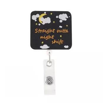 Креативные вышитые значки-катушки для медсестер, врачей, милые улыбающиеся лица, вышитые наклейками, держатели для карточек