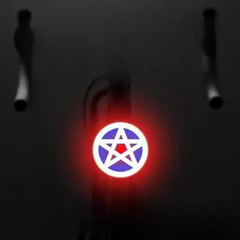 Креативные задние фонари для велосипеда, зарядка через USB, ночной велосипед, двухцветные затемняющие пятиугольные задние фонари со звездами, детские балансирующие автомобильные декоративные фонари