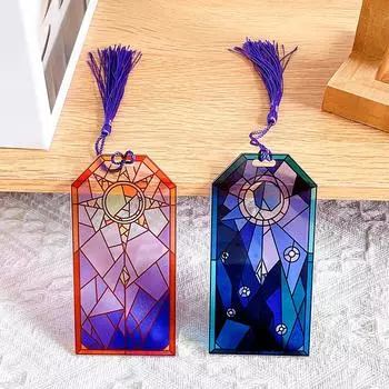 Креативные закладки для книг «Солнце и Луна» Акриловые закладки Коллекция для любителей книг Маркер для чтения Подарки на годовщину другу Канцелярские товары синий