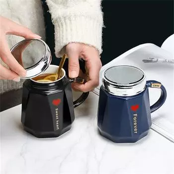 Креативные зеркальные керамические кружки для кофе и чая, большой емкости, кружки для пива и питьевой воды с ручкой для кухонной посуды, домашнего офиса 401-500ml