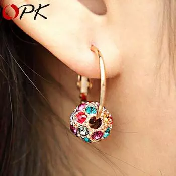 Креативные женские свадебные украшения из кристаллов OPK, роскошные серьги для женщин, серьги-подвески