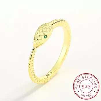 Креативные женские ювелирные изделия из стерлингового серебра 925 пробы, змеиная голова, палец, оригинальное оригинальное кольцо из стерлингового серебра для женщин, подарок на День святого Валентина, ювелирные изделия 7 золотой