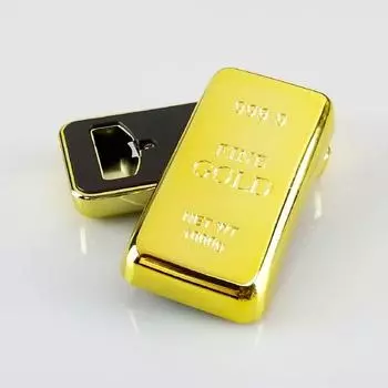 Креативные золотые слитки, открывалка для пивных бутылок, наклейки на холодильник, креативные товары для дома
