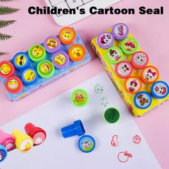 Креативный 10 шт., детский штамп с героями мультфильмов, сделай сам, скрапбук, фотоальбом, украшение, печать граффити, детский сад, поощрение, штамп, подарки