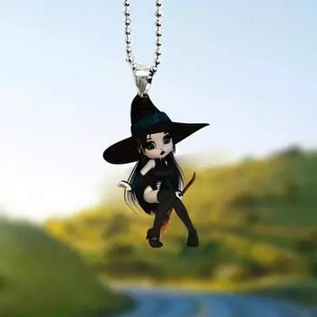 Креативный 2D акриловый плоский кулон, подходит для украшения автомобиля, сумки, брелока, Хэллоуина