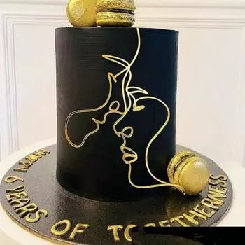 Креативный абстрактный линейный топпер без заусенцев хорошее минималистичное украшение для торта на день рождения свадьба десерт