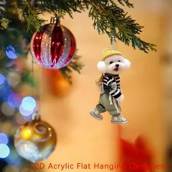 Креативный акриловый щенок, рюкзак, зеркало заднего вида, подвеска для автомобиля, украшения для автомобиля, аксессуары для украшения автомобиля, подарок для женщин и мужчин