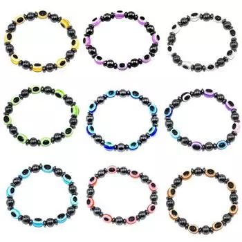 Креативный эластичный браслет, модные эластичные бусины темно-синий