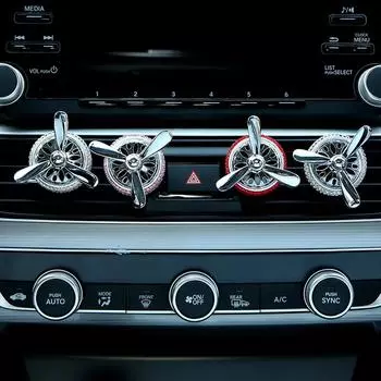 Креативный алмазный вращающийся автомобильный парфюм ВВС, твердый воздуховыпускной зажим, украшение, автокондиционер, освежитель воздуха, аксессуары чёрный
