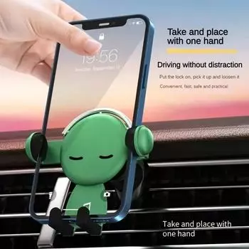 Креативный автомобильный аксессуар, автомобильный вентиляционный гравитационный навигационный кронштейн, многофункциональный автомобильный держатель для телефона чёрный