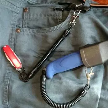 Креативный автомобильный брелок для ключей, банджи-шнур, выдвижная веревка, безопасная подвесная пряжка с защитой от потери