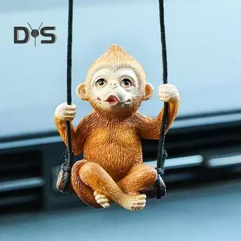 Креативный автомобильный кулон с милым животным, зеркало заднего вида, подвесной орнамент, новинка, автомобильный кулон для забавного облегчения Labrador