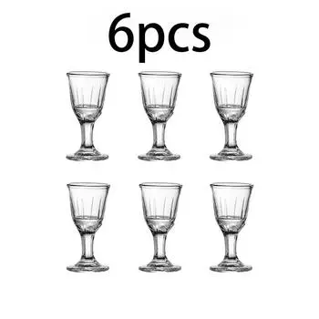 Креативный бокал для вина Удобный и стильный маленький бокал Прочный набор стаканов для виски с дозатором Барная посуда Тренд Бокал для вина Стекло Нужен 50ml