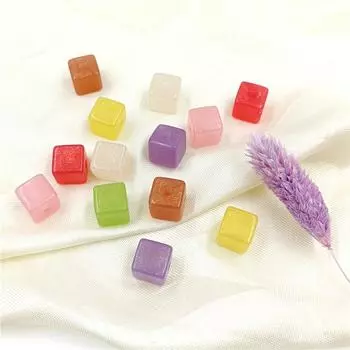 Креативный браслет, ожерелье, материал из бисера, модные креативные 10 шт., тонкие мерцающие ювелирные аксессуары, русалка, трехмерные квадратные бусины зелёный