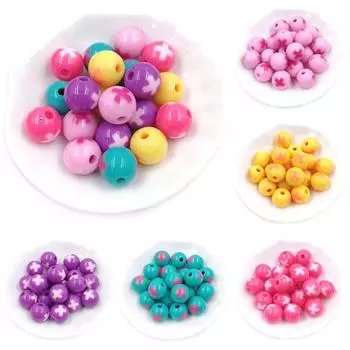 Креативный браслет-ожерелье Мода 12 мм Свободные бусины DIY Ювелирные аксессуары Двусторонний крест 10 шт. Акрил Ручная работа Декоративный материал Круглый зелёный