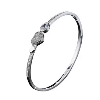 Креативный браслет с инкрустацией сердца из циркона, простые ручные украшения