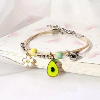 Креативный браслет-шнур, модные подвески, браслет для девочек-подростков, женщин avocado
