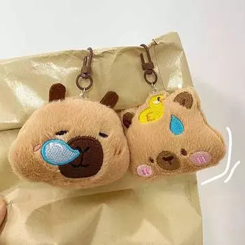 Креативный брелок Capybara, милый мультяшный кулон, забавный мини-модный брелок, кавайный рюкзак, украшения, аксессуары, подарки A6