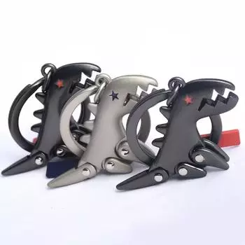 Креативный брелок для ключей из цинкового сплава с динозавром, простой мультяшный брелок для сумки, модная подвеска, автомобильные брелки