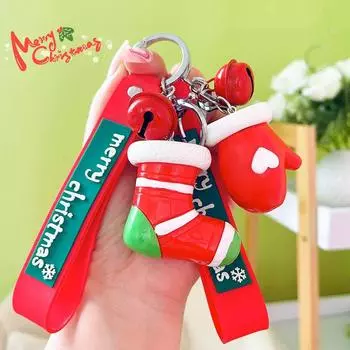 Креативный брелок для ключей Санта-Клауса, автомобильный школьный рюкзак для женщин, милый кулон в виде ключа, мультяшная кукла, сумка, кулон