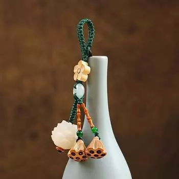 Креативный брелок для телефона Lucky Bodhi Flower в китайском стиле, брелок для ключей от машины Bodhi, изысканное украшение для телефона