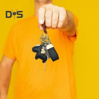 Креативный брелок из искусственной кожи, тонкая работа, автомобильный брелок для ключей, подвеска в виде лошади, брелок из искусственной кожи, аксессуары для сумки белый