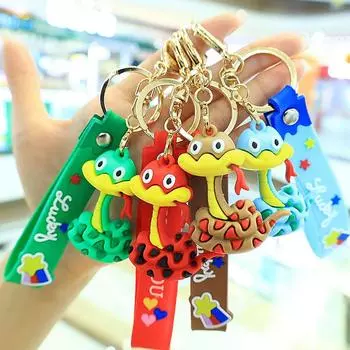 Креативный брелок-подвеска в виде змеи, милый мультяшный зодиакальный год змеи, удачный кулон, рюкзак, подвесное украшение, аксессуары, подарки B