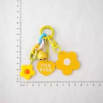 Креативный брелок ярких цветов с подвеской в форме сердца, милый брелок для ключей, аксессуары для сумки зелёный