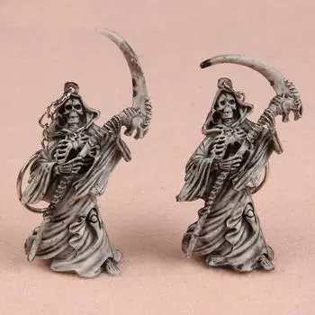 Креативный брелок с головой черепа, подвеска, новинка, резиновая детская игрушка, подъемный нож, подвеска с головой черепа