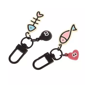 Креативный брелок с изображением рыбки, каваи, брелок с рыбьей костью, милая сумка, подвеска, украшение для рюкзака, подарки для пары as the picture