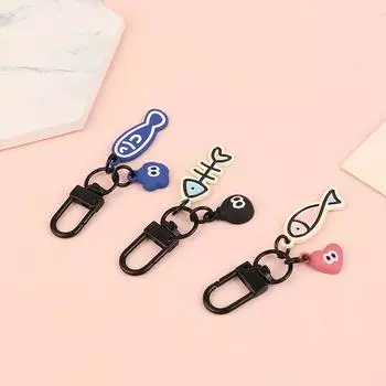 Креативный брелок с изображением рыбки, каваи, брелок с рыбьей костью, милая сумка, подвеска, украшение для рюкзака, подарки для пары A2