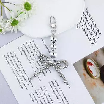 Креативный брелок с жемчужным бантом, подвеска для девочек и женщин, милый брелок, универсальный рюкзак, украшения, аксессуары, подарки