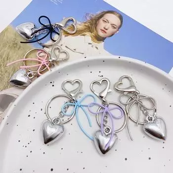 Креативный брелок в виде банта в виде сердца с любовью, элегантный брелок-бантик для автомобиля, брелок для девочек фиолетовый