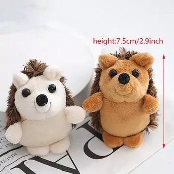 Креативный брелок в виде ежика, украшение автомобиля, милый книжный портфель, подвесной брелок, подарок, милый декор, сумки, брелок для ключей, плюшевый кулон, брелок для ключей коричневый