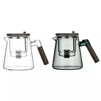 Креативный чайник с заварниками, термостойкий, фильтрующий чайник с одной кнопкой, для офиса белый