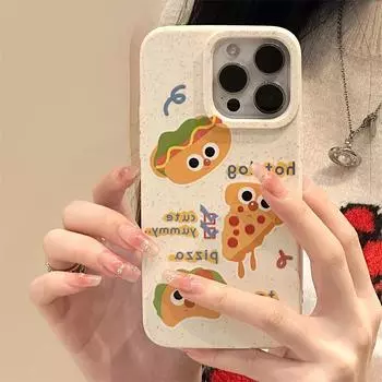 Креативный чехол для iPhone Zhitai: Подходит для моделей 8-16, дизайн «Пшеничная скорлупа», защитный чехол iPhone 15