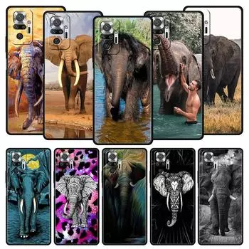 Креативный чехол для телефона Animal Elephant для Xiaomi Redmi Note 13 12 5G 11 10 Pro Plus 4G 9S 9 8 7 9T 13C 10C 9C 9A Силиконовый чехол Redmi 9A