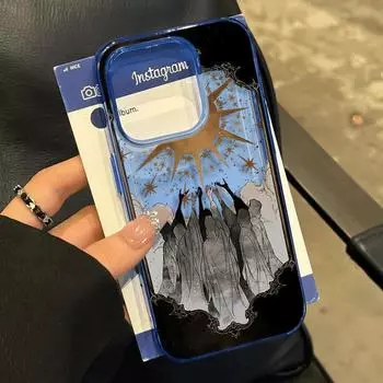 Креативный чехол для телефона Light of Hope для Apple iPhone16/15promax - силиконовый чехол для телефона iPhone Чехол для iPhone 16/15/14/13/12/11 Apple 16 синий