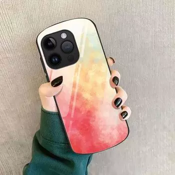 Креативный чехол для телефона с граффити для Iphone 14 11 13 12mini Pro Max Xs X Xr 7 8plus Se2022 2020, овальный чехол из закаленного стекла For iphone 11Pro Max