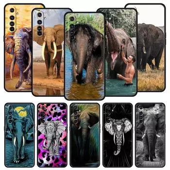 Креативный чехол для телефона с изображением слона для Realme 12 11 10 9 8 5G 7 6 GT5 GT3 GT2 Pro Plus C21 C11 C25 C35 GT Neo 2 3 3T 5 Realme 8 5G