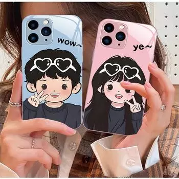 Креативный чехол Liquid Shell для пар на Apple 15 Pro Max, iPhone X Biye XR, iPhone 13 Mini, iPhone 14. iPhone 12 Pro фиолетовый