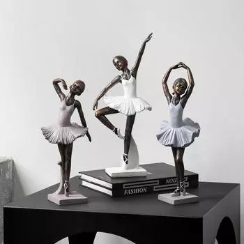 Креативный черный балет ретро украшения гостиная тумба под телевизор домашний винный шкаф украшения смола ремесло горячий стиль