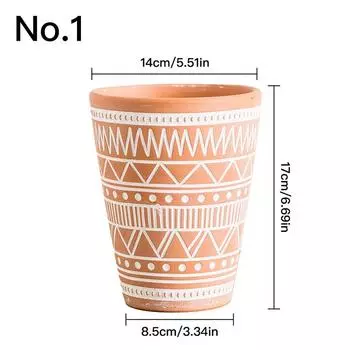 Креативный цветочный горшок с геометрическим узором, горшок для суккулентов, керамический горшок для цветов, домашний декор, настольный орнамент, садовые принадлежности, горшок для растений бонсай No.1