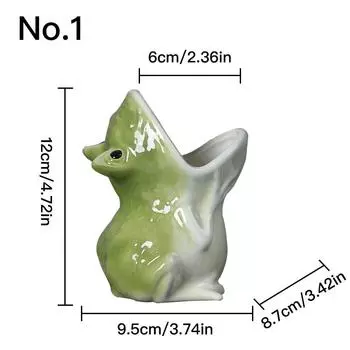 Креативный цветочный горшок с лягушкой, сочный горшок, керамический горшок для цветов, домашний декор, настольный орнамент, бонсай, горшок для растений, украшение сада No.1