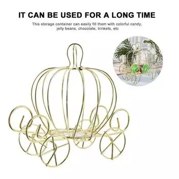 Креативный декор кареты из тыквы Золотая коробка конфет Подарок на тележку из тыквы