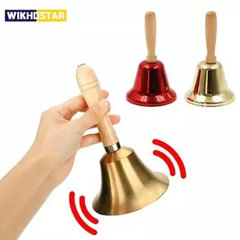 Креативный деревянный рождественский колокольчик, звонкие колокольчики, четкий тон, Санта-Клаус, привлечение внимания, школьные принадлежности для свадебной вечеринки золотой