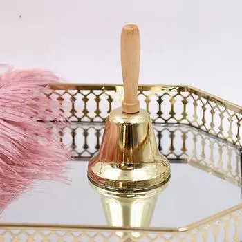 Креативный деревянный рождественский колокольчик, звонкие колокольчики, четкий тон, Санта-Клаус, привлечение внимания, школьные принадлежности для свадебной вечеринки золотой