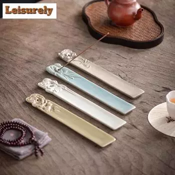 Креативный держатель для благовоний из керамической нити в виде цветка сливы, агаровое дерево, сандаловая горелка, длинная курильница Zen, настольное украшение, поделки